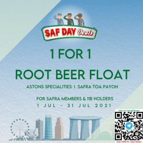 1 for 1 root beer float astons safra promo