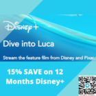 15% SAVE on 12 Months Disney+