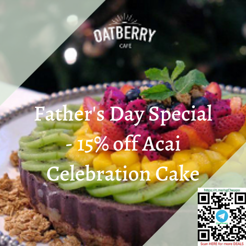 15% off acai fathers day cake promo