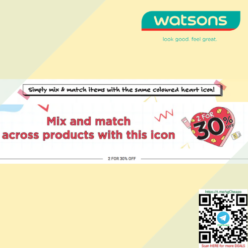 2 for 30% OFF @ Watsons