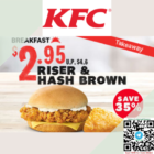 2.95 riser hash brown and kfc promo