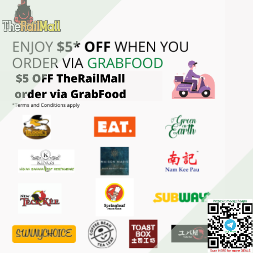$5 OFF TheRailMall order via GrabFood