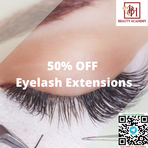 50% OFF eyelash extensions promo