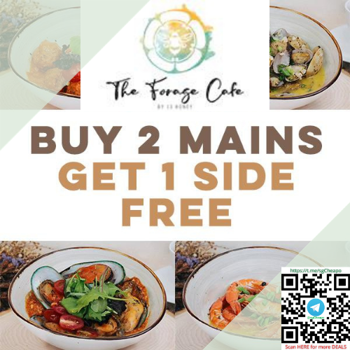 buy 2 mains 1 side free the forage cafe promo