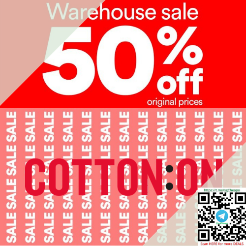 cotton on 50% off warehouse sale june promo