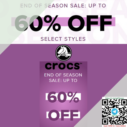 crocs 60% off end of season sale promo