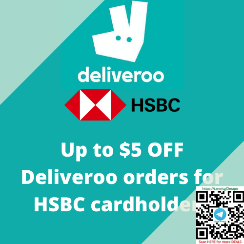 deliveroo up to $5 off hsbc card promo