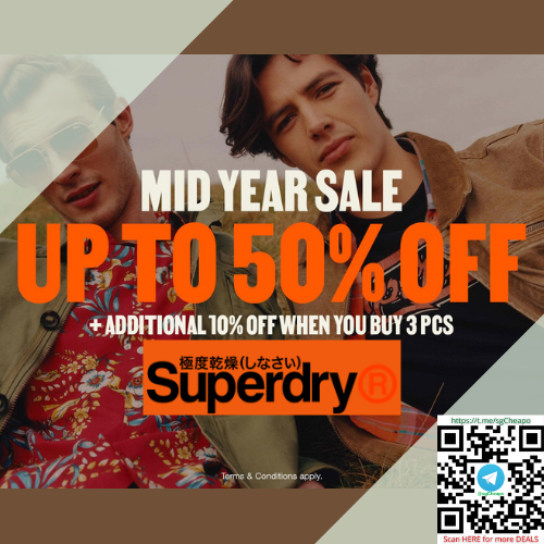 superdry up to 50% off mid year sale promo