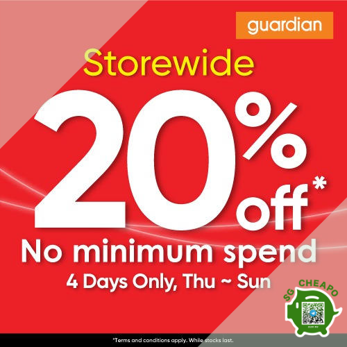 20% OFF Guardian Storewide