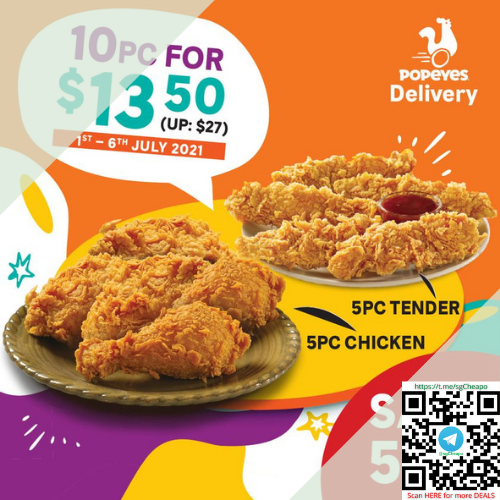 50 off 10pc popeyes meal promo