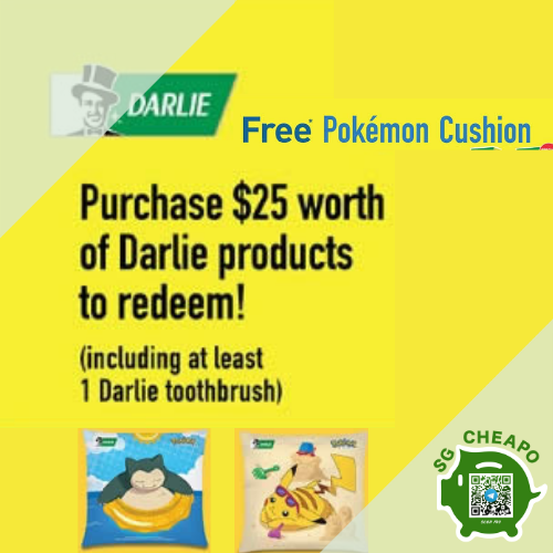 darlie free pokemon cushion july promo