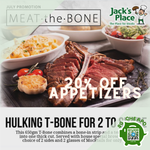 jacks place 20 off appetizers tbone promo