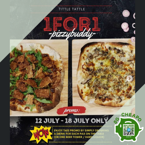 tittle tattle 1 for 1 pizza promo
