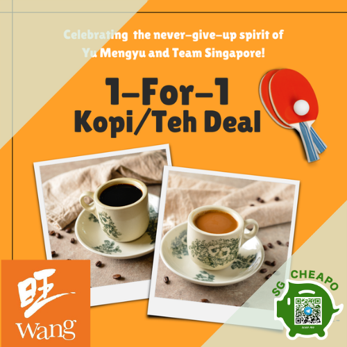 wang cafe 1 for 1 kopi teh cafe promo