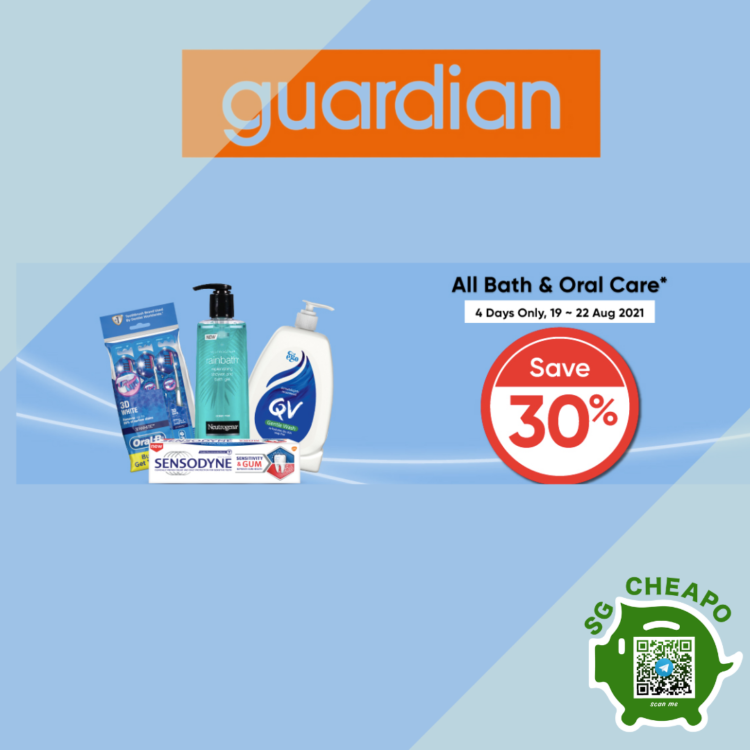Guardian 30% OFF ALL BATH & ORAL CARE PRODUCTS