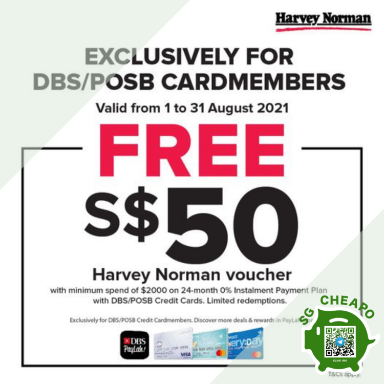 Harvey Norman FREE $50 Harvey Norman voucher