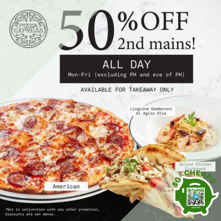 Pizza Express 50% OFF 2nd mains