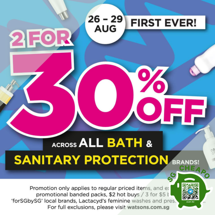 Watsons 2 FOR 30% OFF