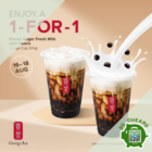 gong cha 1 for 1 brown sugar milk pearls aug promo