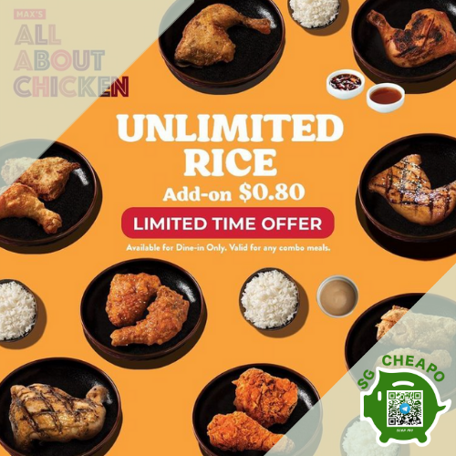 maxs all about chicken unlimited rice aug promo