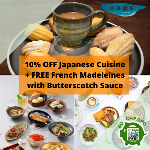 nude seafood 10 off japanese free madeleines promo