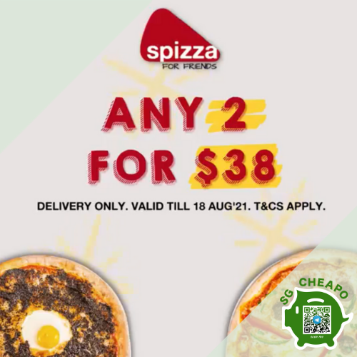 spizza 2 for 38 aug promo
