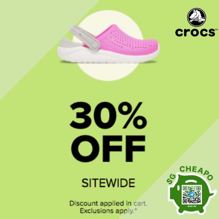 Crocs 30% OFF SITEWIDE