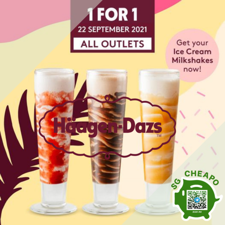 Häagen-Dazs 1-FOR-1 ice cream milkshakes