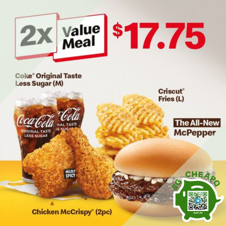 McDonald's 2x Value Meal for $17.75