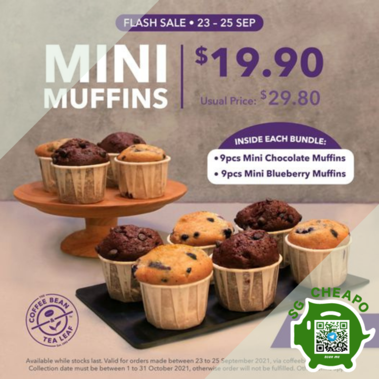 The Coffee Bean & Tea Leaf 33% OFF Mini Muffins Bundle