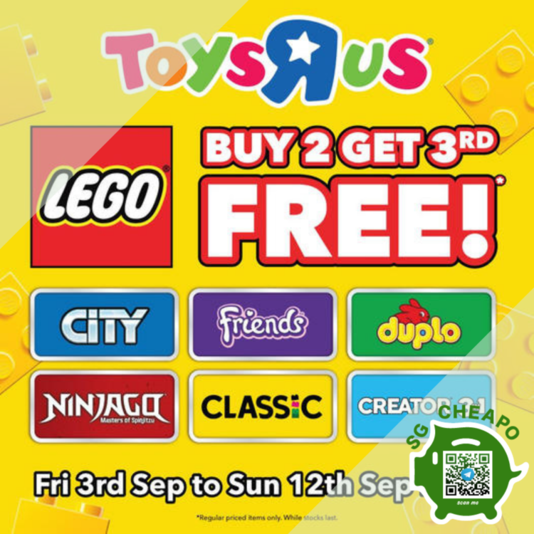 Toys R Us LEGO BUY 2 GET 1 FREE