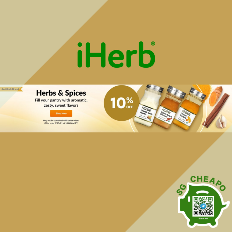 iHerb 10% OFF Herbs & Spices