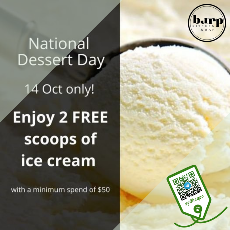 Burp Kitchen & Bar - 2 FREE Scoops of Ice Cream - sgCheapo