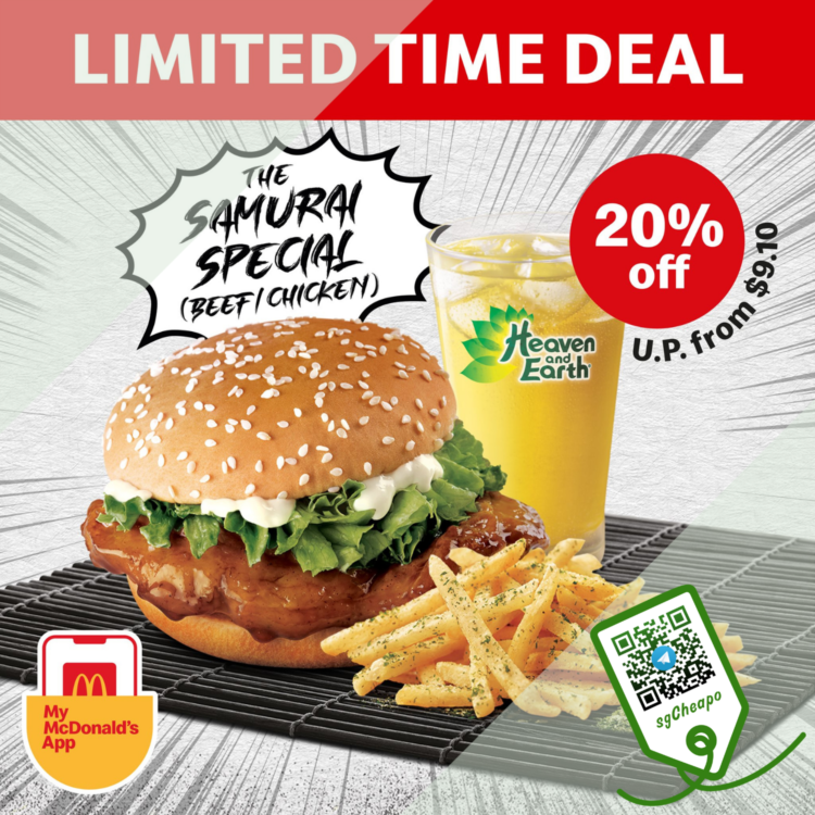 McDonald's - 20% OFF Samurai Special - sgCheapo