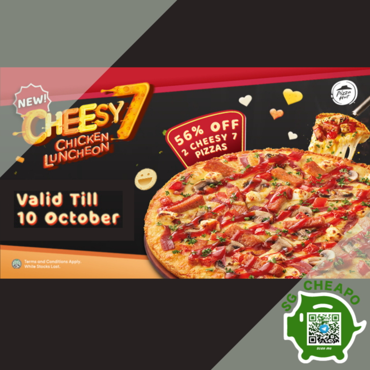 Pizza Hut - 56% OFF Cheesy 7 Pizza - sgCheapo