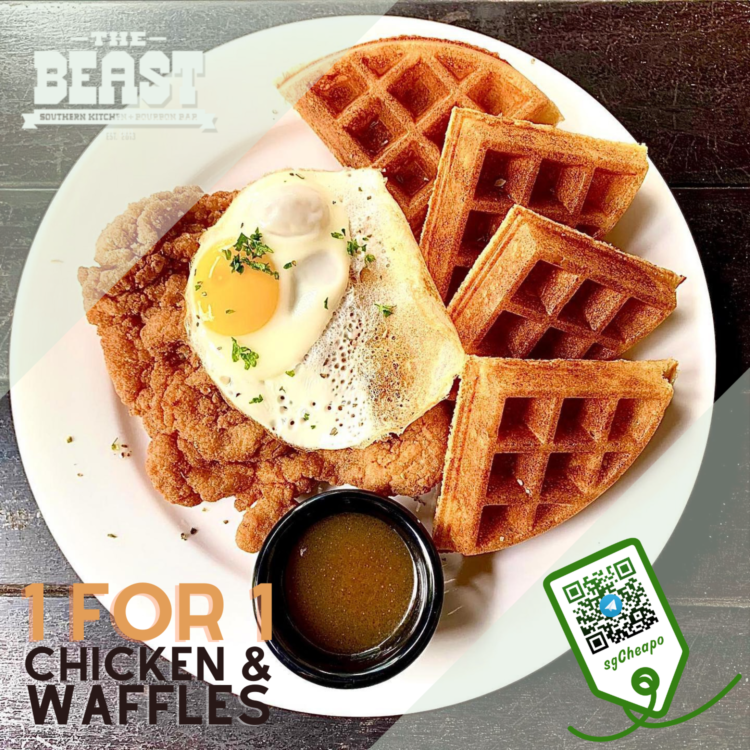 The Beast - 1-for-1 Chicken & Waffles - sgCheapo