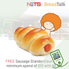 BreadTalk - FREE Sausage Bun - sgCheapo