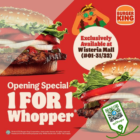 Burger King - 1 FOR 1 Whopper - sgCheapo