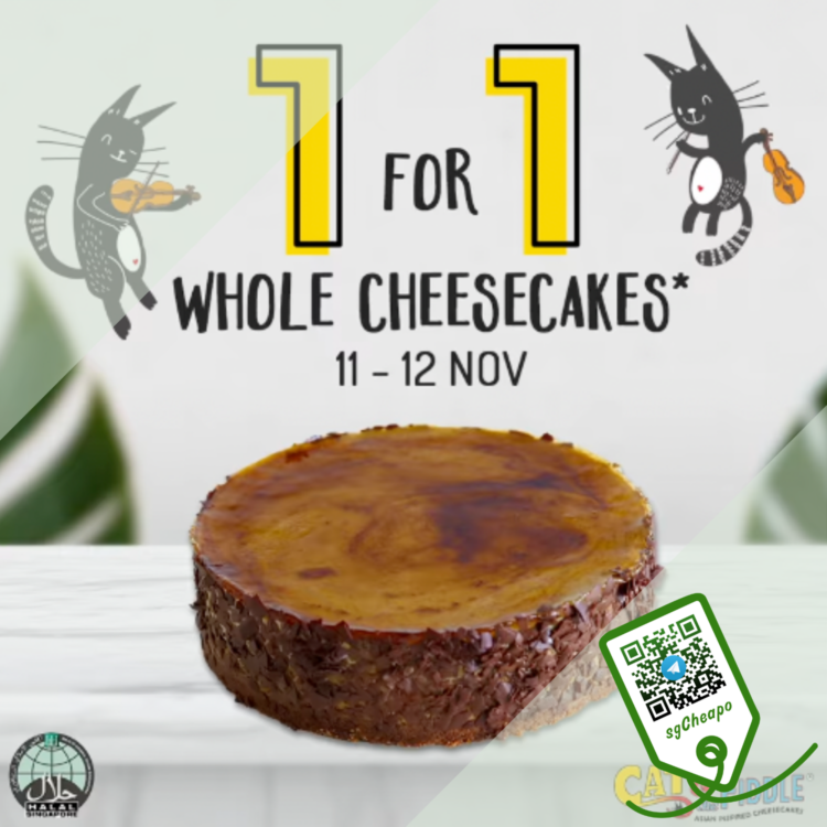 Cat & the Fiddle Cakes - 1 FOR 1 WHOLE CHEESECAKES - sgCheapo