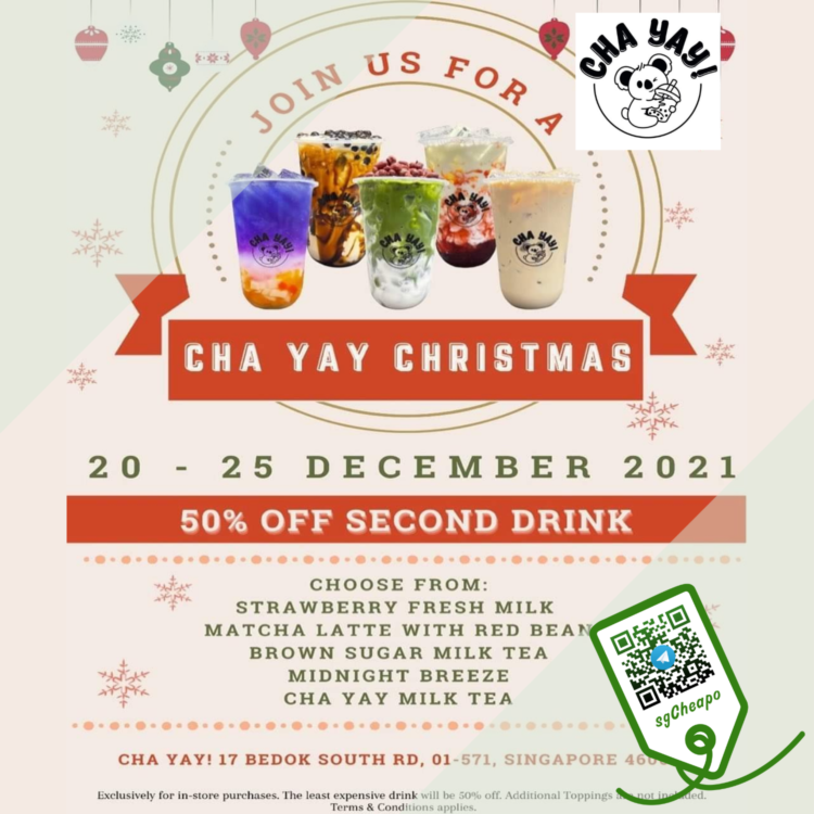 Cha Yay - 50% OFF Second Drink - sgCheapo