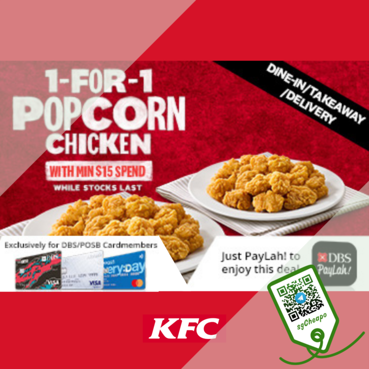 KFC - 1 FOR 1 Popcorn Chicken - sgCheapo(2)