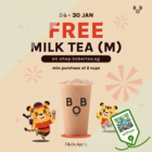Bober Tea - FREE Milk Tea (M) - sgCheapo