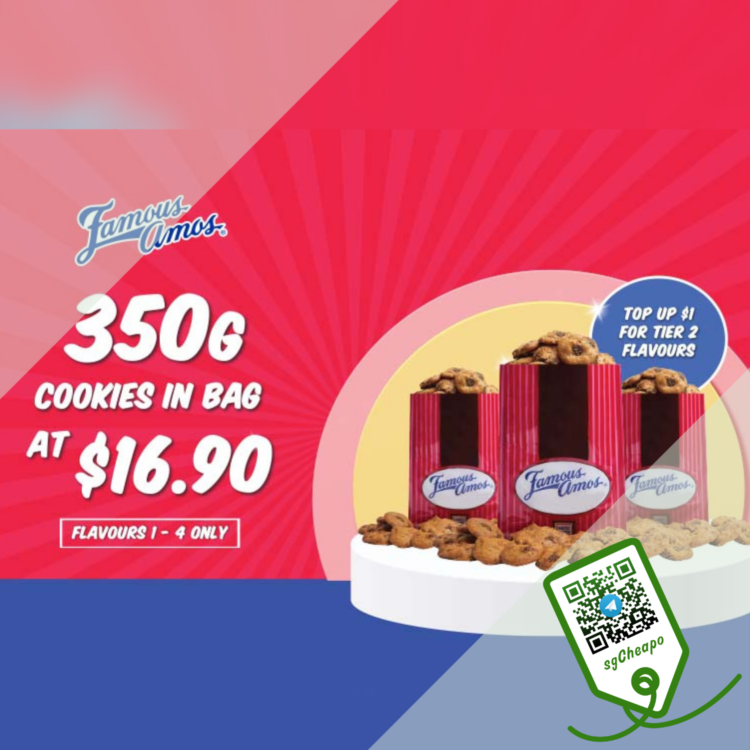 Famous Amos - $16.90 for 350g Cookies - sgCheapo