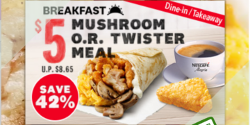 KFC - 42% OFF Mushroom O.R. Twister Meal - sgCheapo