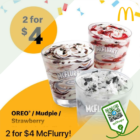 McDonald's - 2 FOR $4 McFlurry - sgCheapo