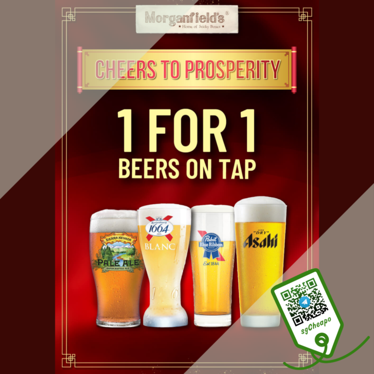 Morganfield's - 1 FOR 1 BEERS ON TAP - sgCheapo