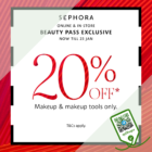 Sephora - 20% OFF SEPHORA - sgCheapo