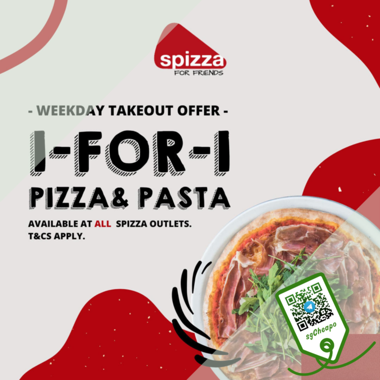Spizza - 1-FOR-1 PIZZA & PASTA - sgCheapo