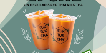 Tuk Tuk Cha - 1-FOR-1 THAI MILK TEA - sgCheapo