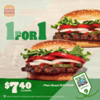 Burger King - 1-FOR-1 Plant-Based Whopper - sgCheapo
